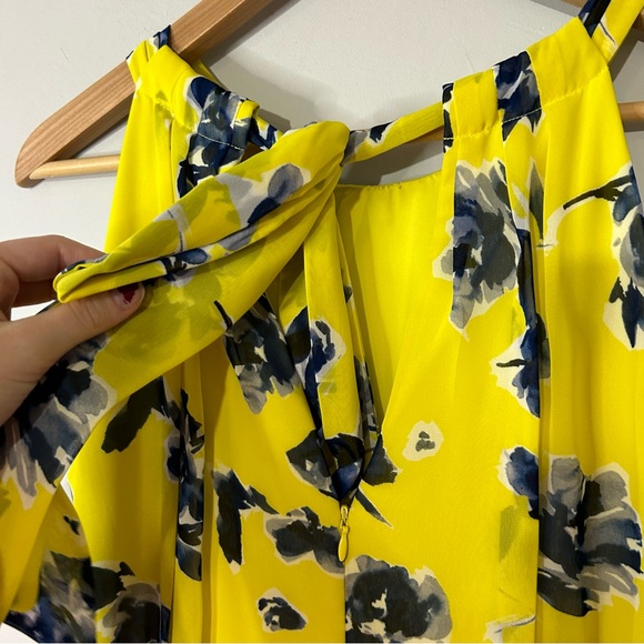 Eliza J Yellow Floral Halter Neck Maxi Dress - Picture 4 of 8